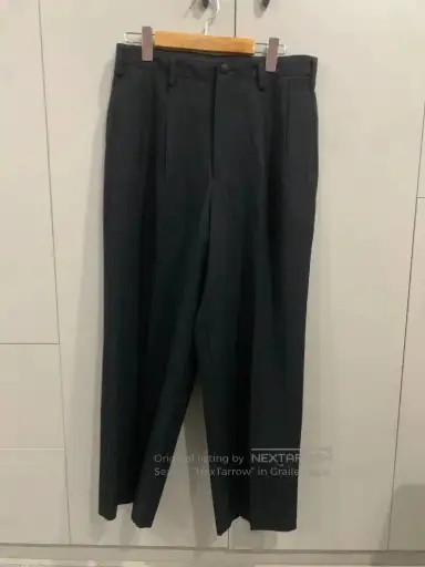 Yohji Yamamoto 2002AW Leather Buckle Trousers.
