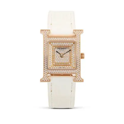 Hermès Rose Gold Heure H Watch, Small Model, 2025