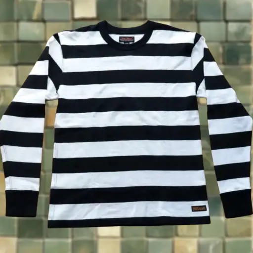 Iron Heart Long Sleeve Shirt L Border Heavy Weight Men's