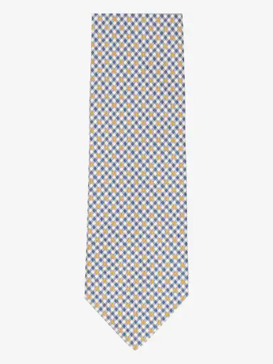 Yves Saint Laurent Geometric Diamond Silk Tie