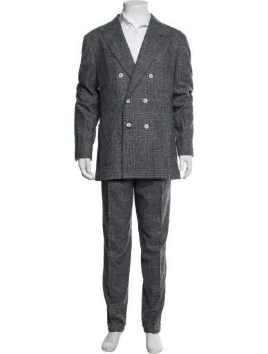 Plaid Print Two-Piece Suit w/ Tags