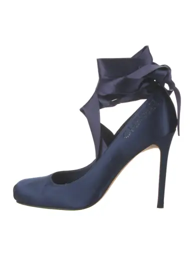Signature Logo Satin Pumps