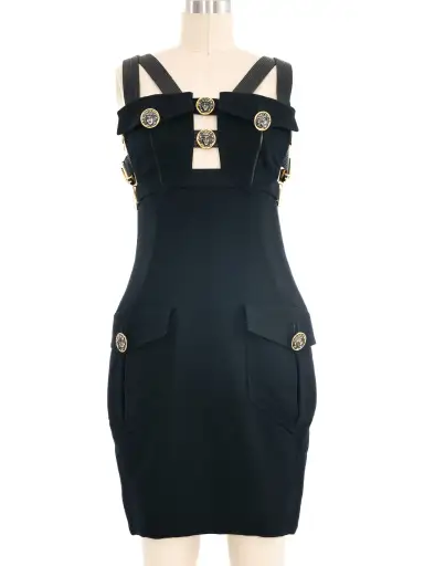 1992 Gianni Versace Medusa Bondage Dress