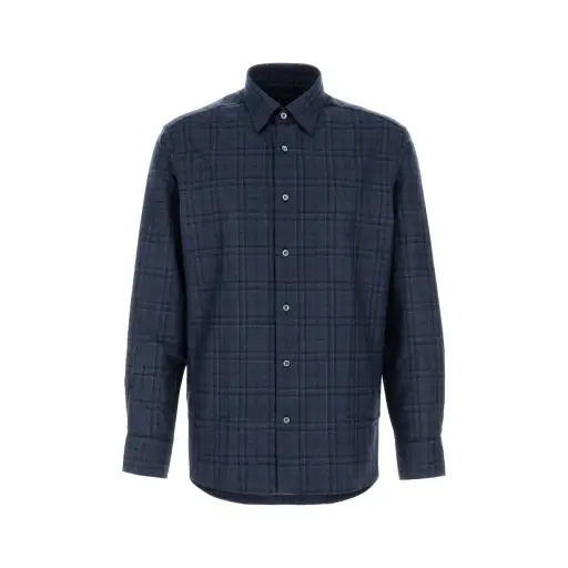 BRIONI Embroidered Flannel Shirt New & Authentic (Men's size