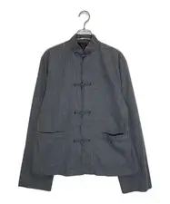 BLACK COMME des GARCONS Chinese shirt 1I-J206 L Gray