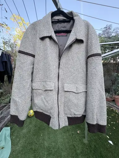 Vintage 1970s/80s Alexandre Wool Tweed Bomber Jacket