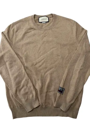 Gucci Logo Patch Cashmere Sweater Size L