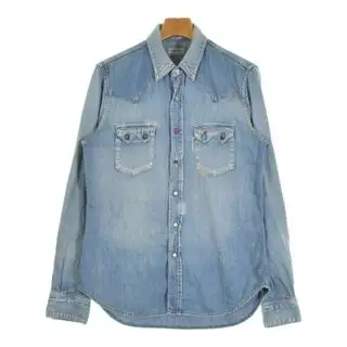 BLUE BLUE ブルーブルー カジュアルシャツ L 青 【古着】【中古】【送料無料】 ブルーブルー(BLUE BLUE)のメンズのトップス(シャツ)の商品詳細ページへのリンク