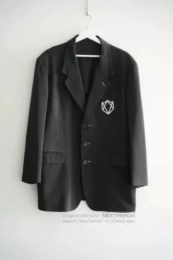 Yohji Yamamoto 03ss Silk Badge Blazer.