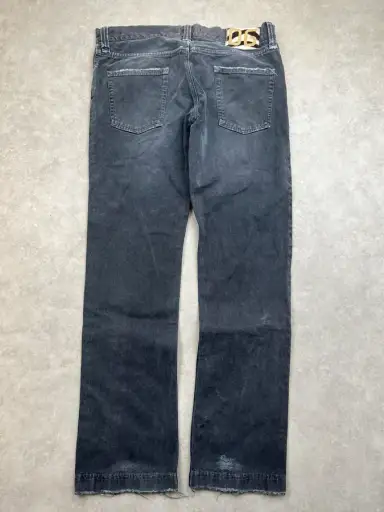 AW2005 Dolce & Gabbana Grey Denim Distressed Jeans