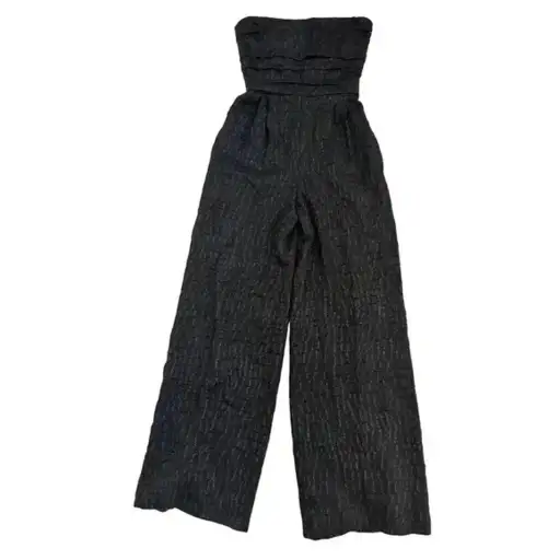 Max Mara Strapless Silk Blend Jumpsuit, Black, Size 8, Made in Italy, NWOT