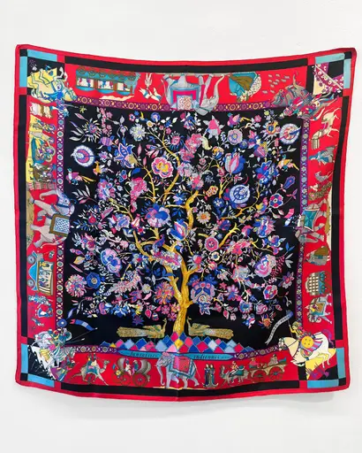 Hermes “Fantaisies Indiennes” multicolour silk scarf