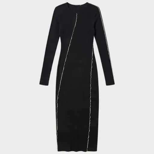Ribbed Exposed Seam Dress