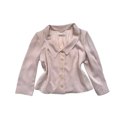 Emporio Armani Vintage Powder Pink Collared Blazer