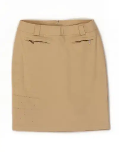 Max Mara Womens Weekend Pencil Skirt UK 10 Small W30 Beige Polyamide