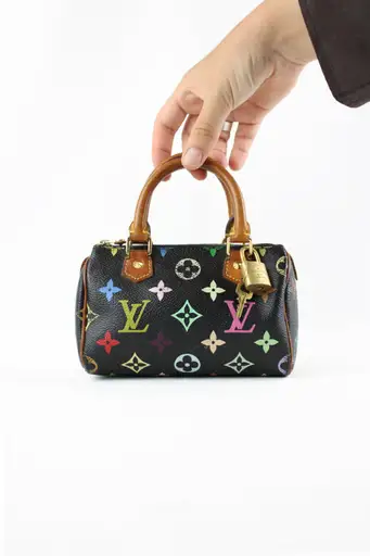 Takashi Murakami 2003 Monogram Multicolor Nano Speedy black