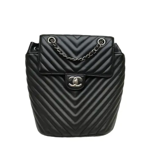 CHANEL Salzburg Backpack Medium 20cm Black