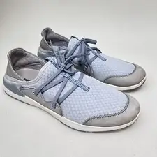 Olukai Miki Li Sneaker Womens 11 Beach Shoe Collapsable Heel Gray Blue Coastal