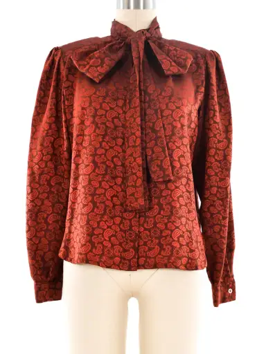 Loewe Paisley Silk Jacquard Blouse