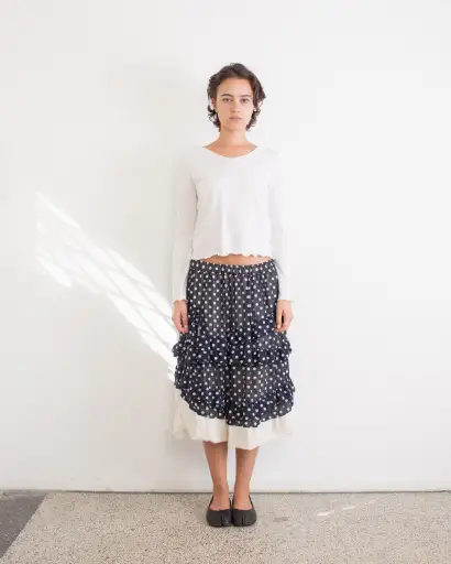 S/S 2010 Polka Dot Distressed Skirt