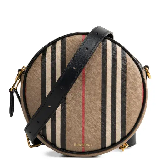 BURBERRY Icon Strip Round Crossbody E - Canvas