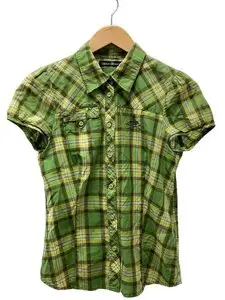 HYSTERIC GLAMOUR◆半袖シャツ/FREE/コットン/GRN/チェック//