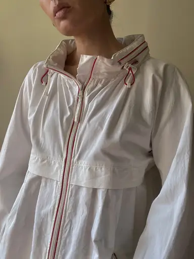 Vintage Designer Moschino White Windbreaker Jacket