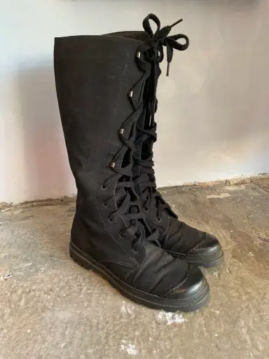 Helmut Lang 2003 Collection Lace-Up Combat Boots