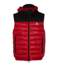 Moncler Ortac Gilet, Mens, Down/Feather, Red, Sz M, 2*