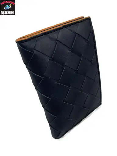 Bottega Veneta ｲﾝﾄﾚﾁｬｰﾄﾌﾗｯﾌﾟｶｰﾄﾞｹｰｽ 黒