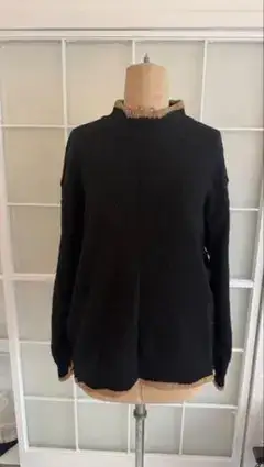 バイカラー ハイネック ニット セーター