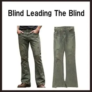 新品未使用　Blind leading the blind　ロイヤルフラッシュ別注 ツイストダメージフレアデニム　1　インディゴ ロイヤルフラッシュ(ROYAL FLASH)のメンズのパンツ(デニム/ジーンズ)の商品詳細ページへのリンク