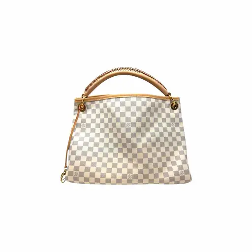 Louis Vuitton WB!"2018" Damier Offwhite Azur Artsy MM, Gold-Hardware  Handbag