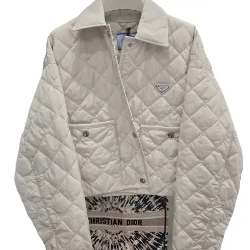Prada Re-Nylon Quilted Logo Jacket Size 40