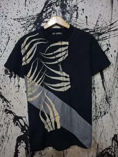 00'S BIO-POLITICS "SKELETON ASYMMETRIC" VKEI T-SHIRT
