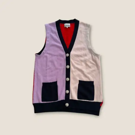 Ganni Knitted Cashmere Vest - Size M
