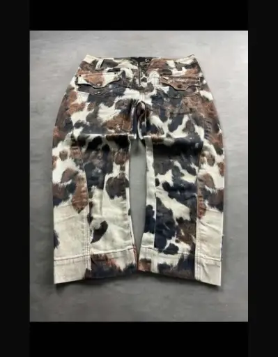 Roberto Cavalli - Cow Print / Animal Print Capri Pants