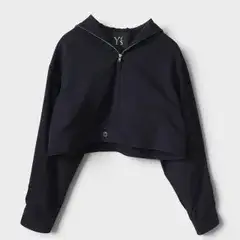ワイズ ヨウジヤマモト ショート丈 ジップ ブルゾン ジャケット ネイビー レディース