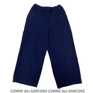 【XS】COMME des GARCONS COMME des GARCONS コムコム コムデギャルソン ウール ワイドパンツ イージーパンツ AD2010 ネイビー 紺/パンツ