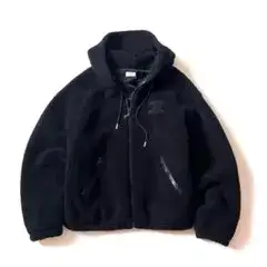 CELINE/セリーヌ　トリオンフ　ボアブルゾン　フーデッド　現行　XXL　黒
