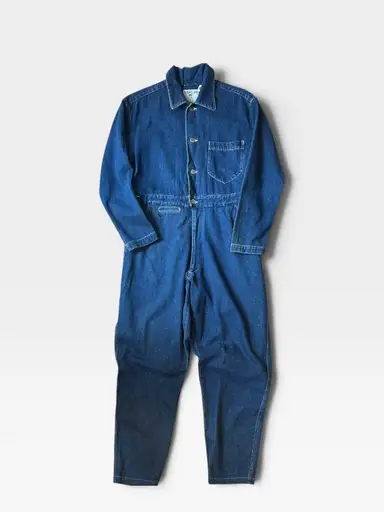 "ISSEY MIYAKE odds on" blue denim design jump suits