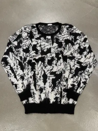 A/W2007 Dior Homme runway abstract print mohair sweater