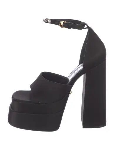 Satin Crystal Embellishments Sandals