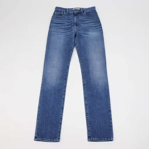 Chloe Ocean Blue Denim Straight Leg Pants