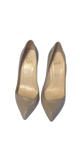 Hardly Worn Christian Louboutin Women's Fashion Shoes High Heels - Leather Beige Second Hand Premium & Luxury