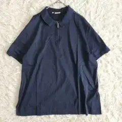 【訳あり】ブリオーニ Brioni 半袖シャツ ハーフジップ イタリア製 L