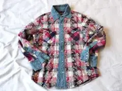Ayuite アユイテ刺繍チェックシャツ４