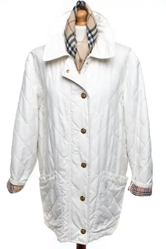 Kurtka Burberry London pikowana w kolorze kości słoniowej 40/42 (L/XL)