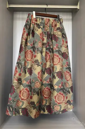 Uma Wang 16AW jacquard‑embroidered skirt YYYY17/2610