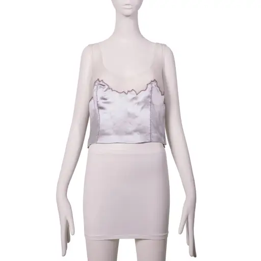 PRADA S/S 1998 Runway Silk & Latex Top With Tags IT44